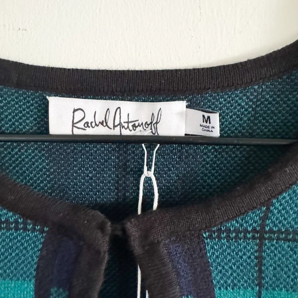 NWT Rachel Antonoff Blackwatch Plaid Clara Cardigan M
